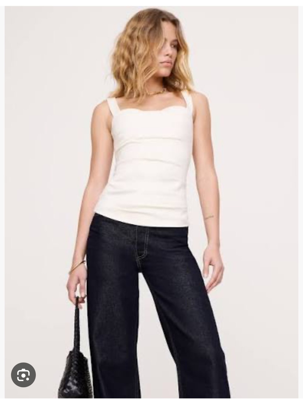 Cream Sweetheart Tank Top NWT